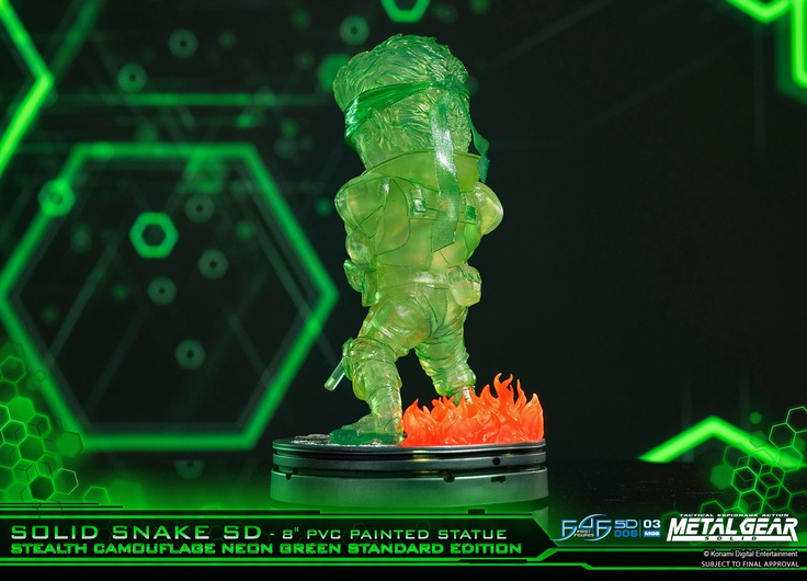 SOLID SNAKE STEALTH CAMOUFLAGE NEON GREEN PVC 1 BOX (4pcs)