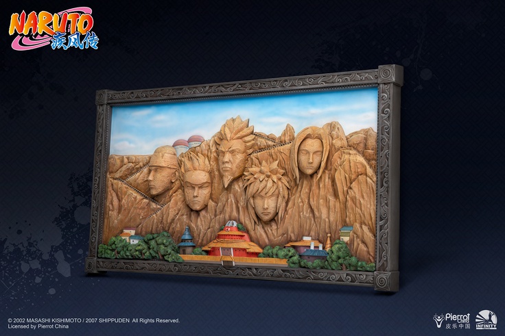 Hokage Rock - 3D Art Frame (Full Coloured Ver)