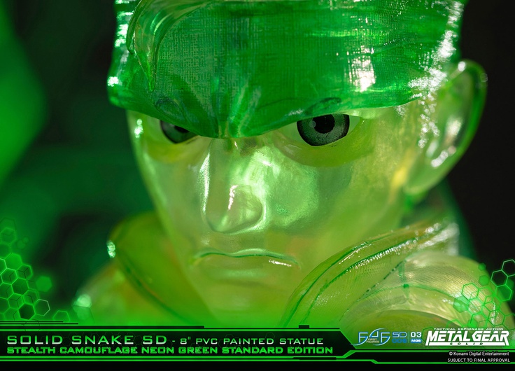 SOLID SNAKE STEALTH CAMOUFLAGE NEON GREEN PVC 1 BOX (4pcs)