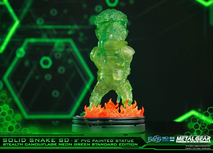 SOLID SNAKE STEALTH CAMOUFLAGE NEON GREEN PVC 1 BOX (4pcs)