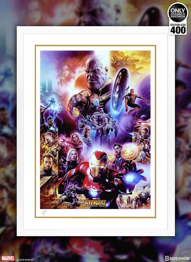Avengers: Infinity War Art Print (White/Black Frame)