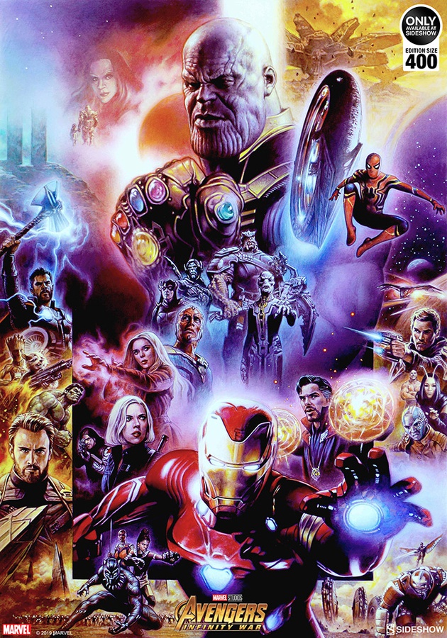 Avengers: Infinity War Art Print (White/Black Frame)