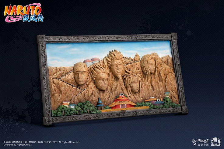 Hokage Rock - 3D Art Frame (Full Coloured Ver)
