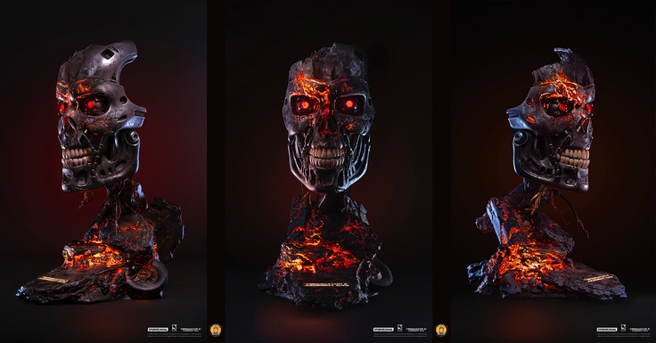 TERMINATOR 2 BATTLE DAMAGED T-800 ART MASK