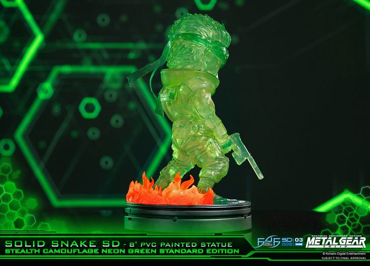 SOLID SNAKE STEALTH CAMOUFLAGE NEON GREEN PVC 1 BOX (4pcs)