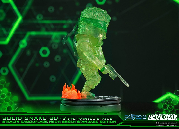 SOLID SNAKE STEALTH CAMOUFLAGE NEON GREEN PVC 1 BOX (4pcs)