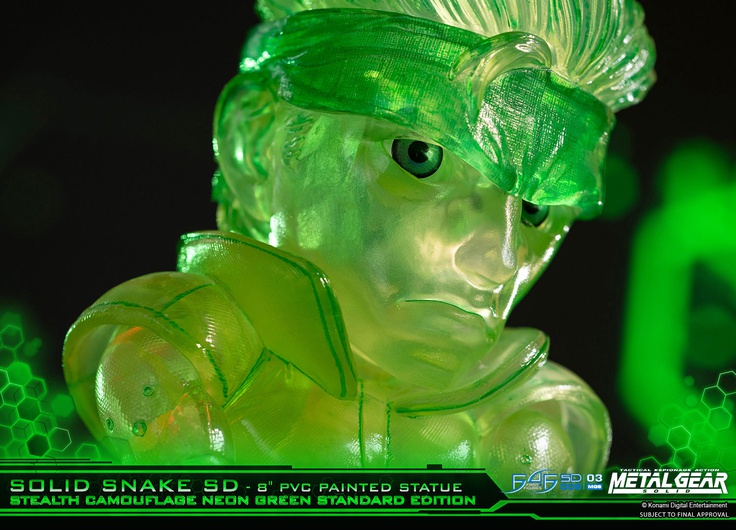 SOLID SNAKE STEALTH CAMOUFLAGE NEON GREEN PVC 1 BOX (4pcs)