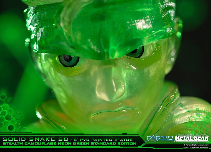 SOLID SNAKE STEALTH CAMOUFLAGE NEON GREEN PVC 1 BOX (4pcs)