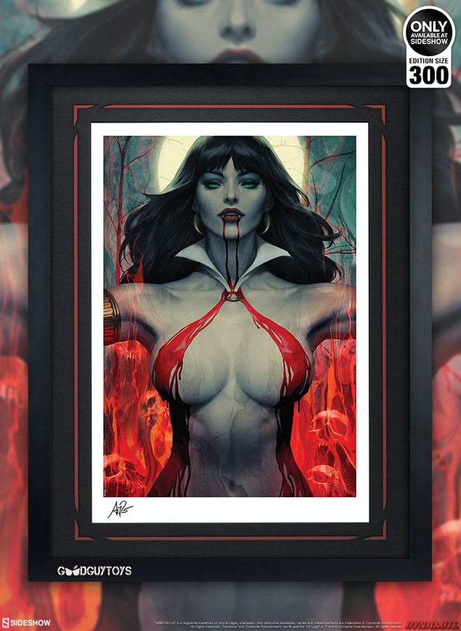 Vampirella #2 Art Print (Black/White Frame)