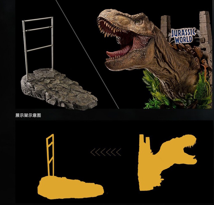 Tyrannosaurus Rex Wall Mounted Bust - (T-REX)