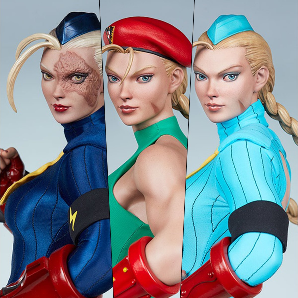 Cammy Goes Killer Bee, Classic, and Decapre in Cammy: Evolution 1:3 Scale  Statue Set by PCS Collectibles